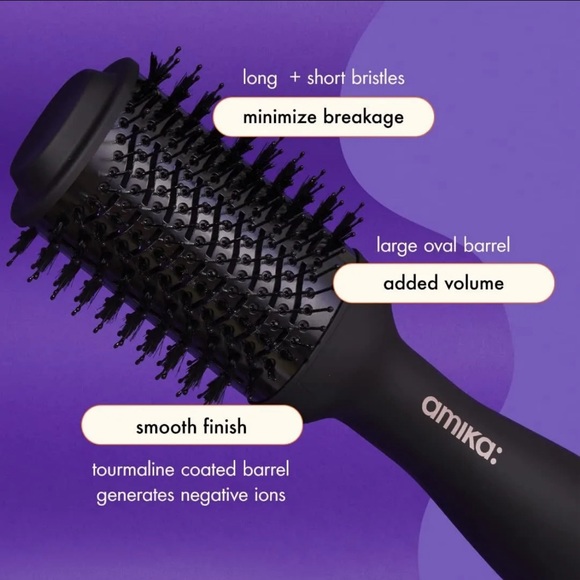 NEW $100 Amika Hair Blow Dryer Brush 2.0 - Picture 3 of 11